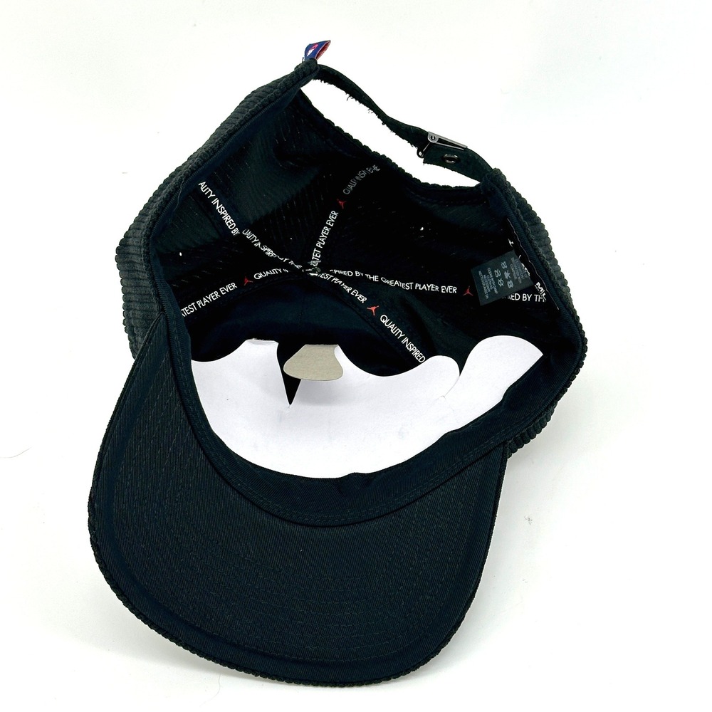 Nike Jordan Air Hat Unisex M/L Black Corduroy Adjustable Pro Cap IB3937-010 New - Picture 4 of 6